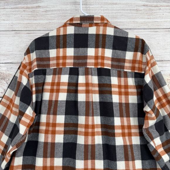REI Shirt Mens Large Plaid Flannel Button Up Outdoor Workwear Casual - Picture 4 of 12